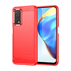 Funda Silicona Carcasa Goma Line MF1 para Xiaomi Mi 10T 5G Rojo