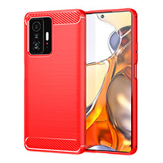 Funda Silicona Carcasa Goma Line MF1 para Xiaomi Mi 11T Pro 5G Rojo