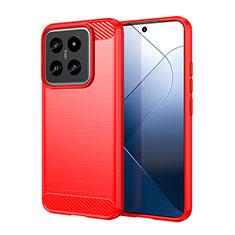 Funda Silicona Carcasa Goma Line MF1 para Xiaomi Mi 14 Pro 5G Rojo