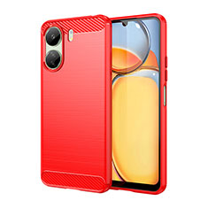 Funda Silicona Carcasa Goma Line MF1 para Xiaomi Poco C65 Rojo