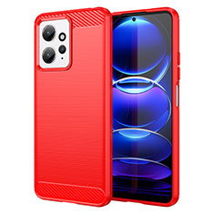 Funda Silicona Carcasa Goma Line MF1 para Xiaomi Redmi Note 12 4G Rojo