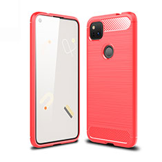 Funda Silicona Carcasa Goma Line para Google Pixel 4a Rojo