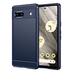 Funda Silicona Carcasa Goma Line para Google Pixel 7a 5G Azul