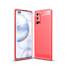 Funda Silicona Carcasa Goma Line para Huawei Honor 30 Pro Rojo