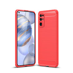 Funda Silicona Carcasa Goma Line para Huawei Honor 30 Rojo