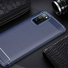 Funda Silicona Carcasa Goma Line para Huawei Honor V30 5G Azul