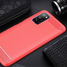 Funda Silicona Carcasa Goma Line para Huawei Honor V30 5G Rojo