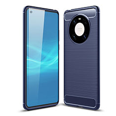 Funda Silicona Carcasa Goma Line para Huawei Mate 40 Azul