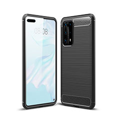 Funda Silicona Carcasa Goma Line para Huawei P40 Pro+ Plus Negro