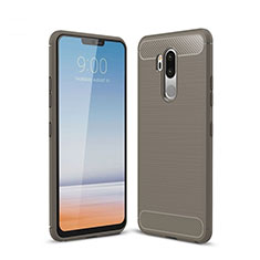 Funda Silicona Carcasa Goma Line para LG G7 Gris