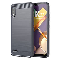 Funda Silicona Carcasa Goma Line para LG K22 Gris