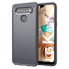 Funda Silicona Carcasa Goma Line para LG K41S Gris