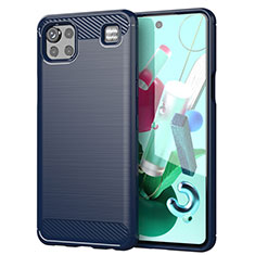 Funda Silicona Carcasa Goma Line para LG K92 5G Azul