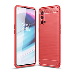 Funda Silicona Carcasa Goma Line para OnePlus Nord CE 5G Rojo