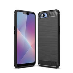 Funda Silicona Carcasa Goma Line para Oppo A12e Negro