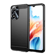 Funda Silicona Carcasa Goma Line para Oppo A2x 5G Negro