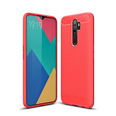 Funda Silicona Carcasa Goma Line para Oppo A9 (2020) Rojo