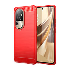 Funda Silicona Carcasa Goma Line para Oppo Reno10 Pro+ Plus 5G Rojo