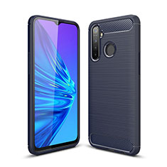 Funda Silicona Carcasa Goma Line para Realme 5 Azul