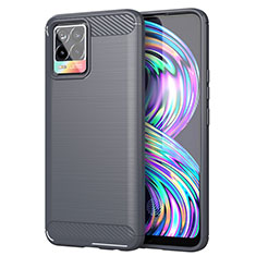 Funda Silicona Carcasa Goma Line para Realme 8 4G Gris