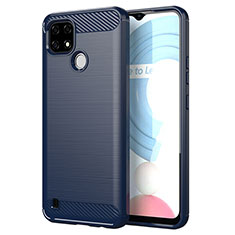 Funda Silicona Carcasa Goma Line para Realme C21Y Azul