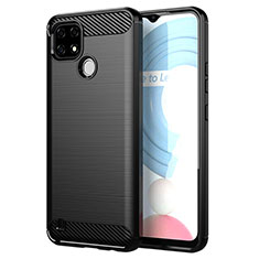 Funda Silicona Carcasa Goma Line para Realme C21Y Negro