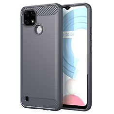 Funda Silicona Carcasa Goma Line para Realme C25Y Gris