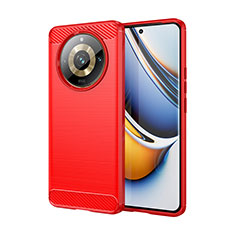 Funda Silicona Carcasa Goma Line para Realme Narzo 60 Pro 5G Rojo