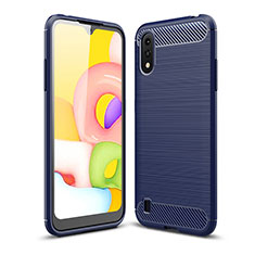 Funda Silicona Carcasa Goma Line para Samsung Galaxy A01 SM-A015 Azul