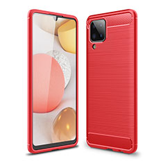 Funda Silicona Carcasa Goma Line para Samsung Galaxy A12 Rojo