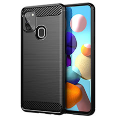 Funda Silicona Carcasa Goma Line para Samsung Galaxy A21s Negro