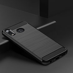 Funda Silicona Carcasa Goma Line para Samsung Galaxy A6s Negro