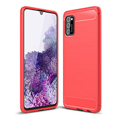 Funda Silicona Carcasa Goma Line para Samsung Galaxy F02S SM-E025F Rojo