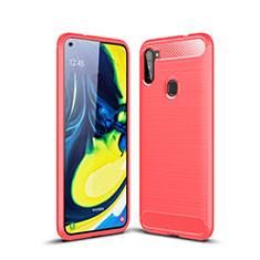 Funda Silicona Carcasa Goma Line para Samsung Galaxy M11 Rojo