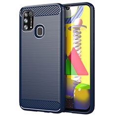 Funda Silicona Carcasa Goma Line para Samsung Galaxy M21s Azul