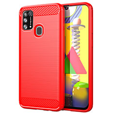 Funda Silicona Carcasa Goma Line para Samsung Galaxy M21s Rojo