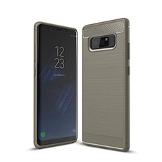 Funda Silicona Carcasa Goma Line para Samsung Galaxy Note 8 Gris