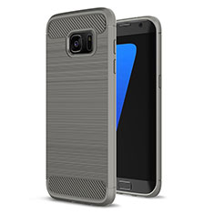 Funda Silicona Carcasa Goma Line para Samsung Galaxy S7 Edge G935F Gris