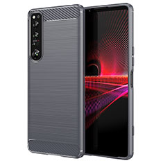 Funda Silicona Carcasa Goma Line para Sony Xperia 1 IV Gris