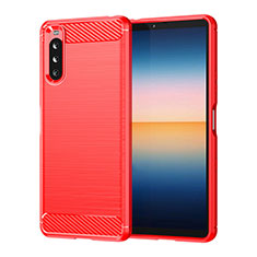 Funda Silicona Carcasa Goma Line para Sony Xperia 10 III Lite Rojo