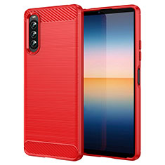 Funda Silicona Carcasa Goma Line para Sony Xperia 10 IV SO-52C Rojo