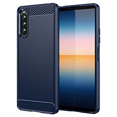 Funda Silicona Carcasa Goma Line para Sony Xperia 10 IV SOG07 Azul