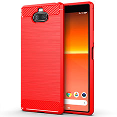 Funda Silicona Carcasa Goma Line para Sony Xperia 8 Lite Rojo