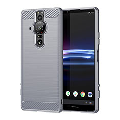 Funda Silicona Carcasa Goma Line para Sony Xperia PRO-I Gris