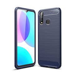 Funda Silicona Carcasa Goma Line para Vivo iQOO U3 4G Azul