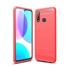 Funda Silicona Carcasa Goma Line para Vivo iQOO U3 4G Rojo