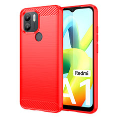 Funda Silicona Carcasa Goma Line para Xiaomi Poco C51 Rojo