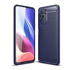 Funda Silicona Carcasa Goma Line para Xiaomi Poco F3 5G Azul