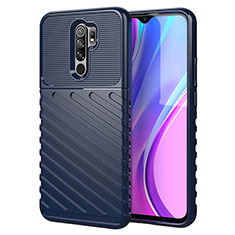 Funda Silicona Carcasa Goma Line para Xiaomi Poco M2 Azul