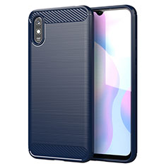 Funda Silicona Carcasa Goma Line para Xiaomi Redmi 9A Azul